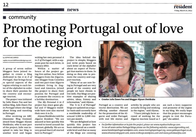 Algarve Resident article 23 03 2012