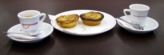 pastel de nata and coffee