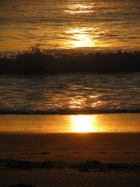 Simple Pleasures sunset on the waves