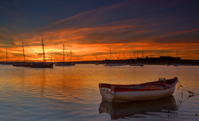 Sunset Alvor harbour #004