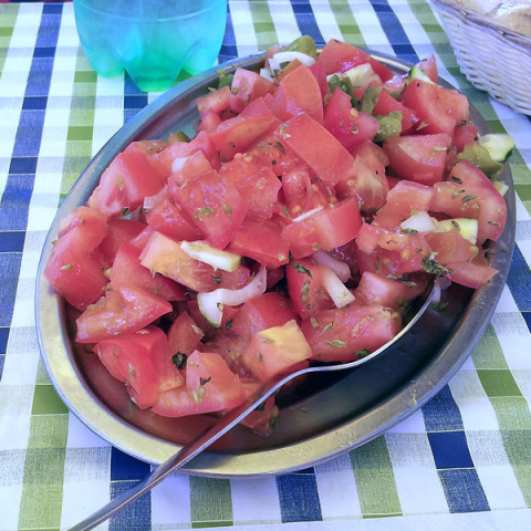 Ze Leiteiro fish restaurant Algarve Blog salad